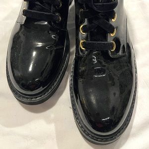 AGL Patent Lace up Booties NWOT Size 38